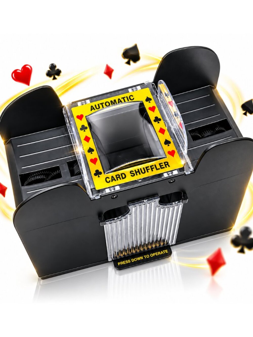Automatic 6 Deck Playing Card Shuffler Battery Operated Poker Blackjack Game NIB